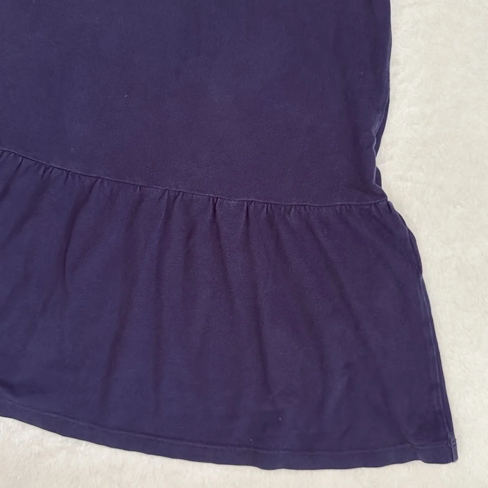 Gucci | Heart Patch Stripe Knit Collar Short Sleeve Pique Polo Dress Navy Blue 8 - Picture 7 of 16